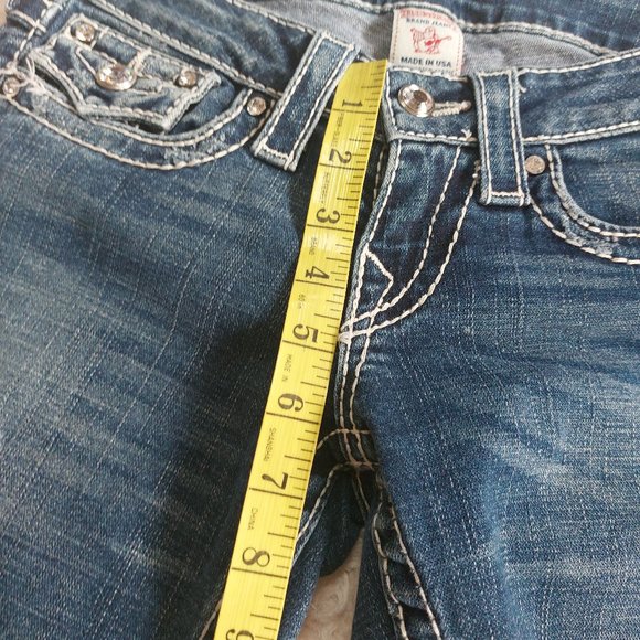 True Religions Women's Blue Disco Billy Big T Denim Jeans Siz 25 - Picture 6 of 11